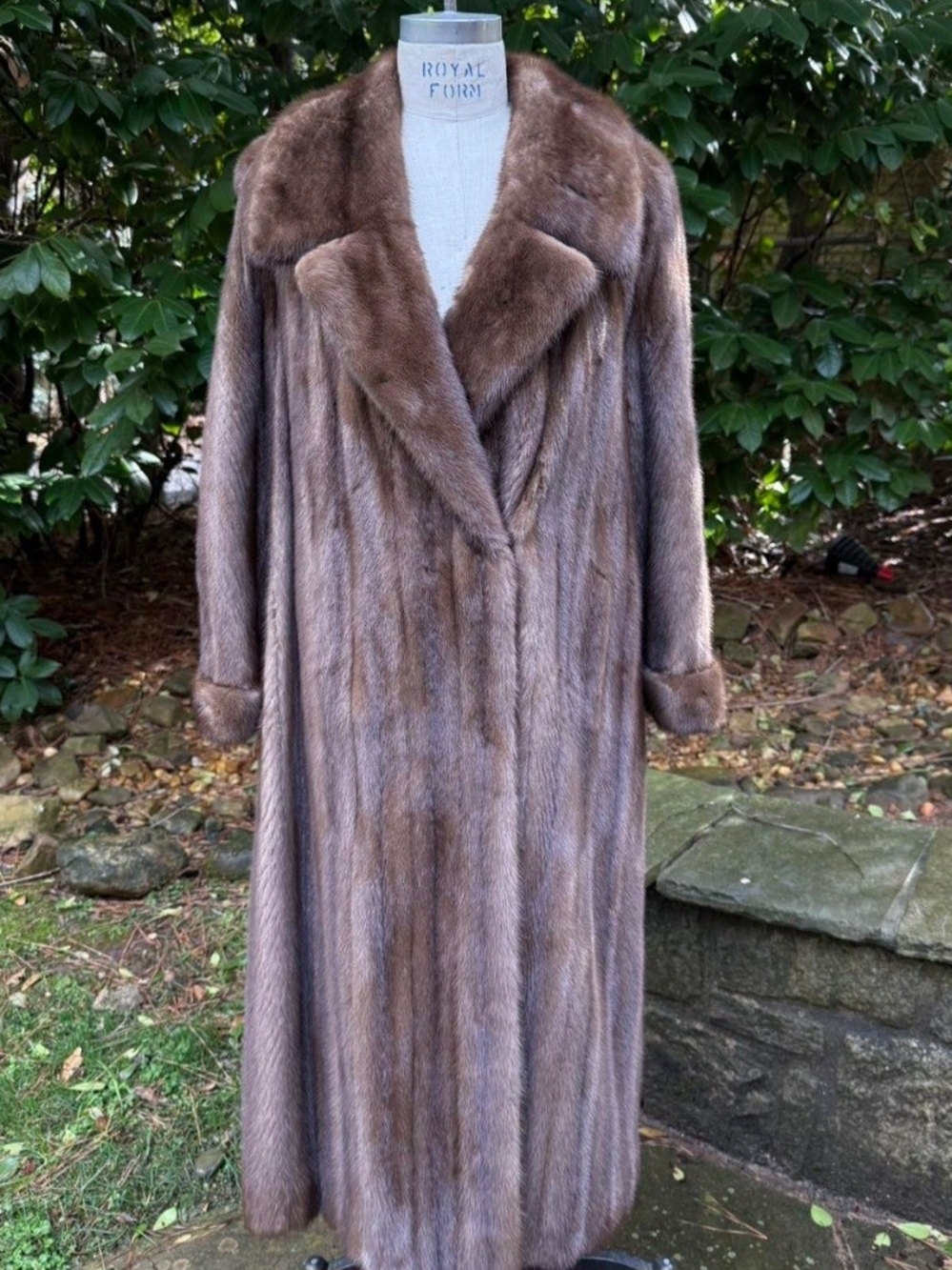 Long Vintage Mink Fur Coat